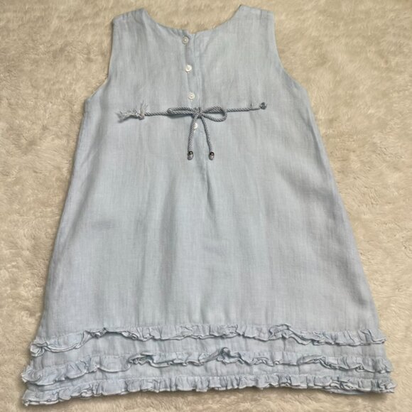 Bognar & Piccolini Toddler Girl Blue Sleeveless Dress Size 3 Years - Picture 3 of 8